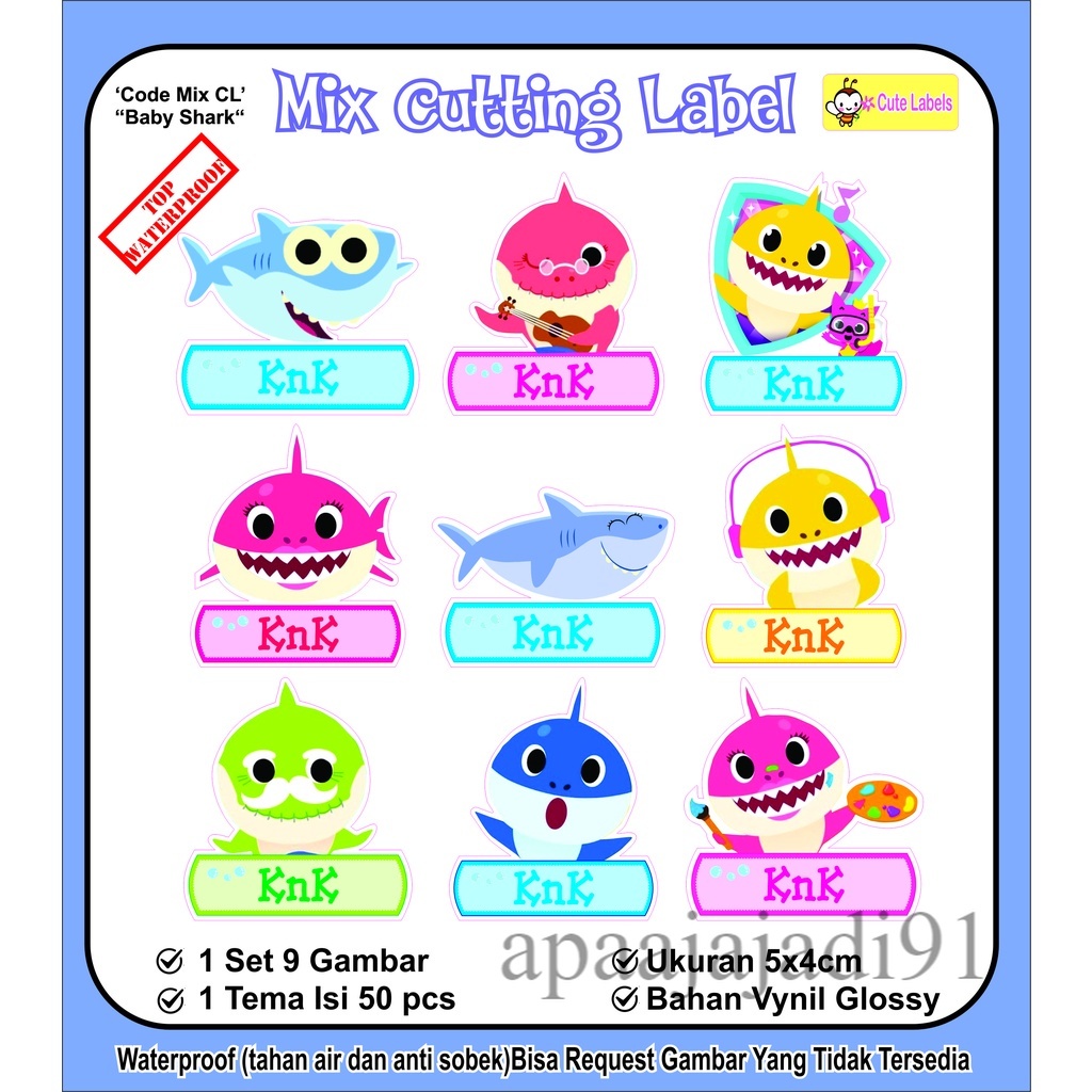 

Mix Cutting Label BABY SHARK