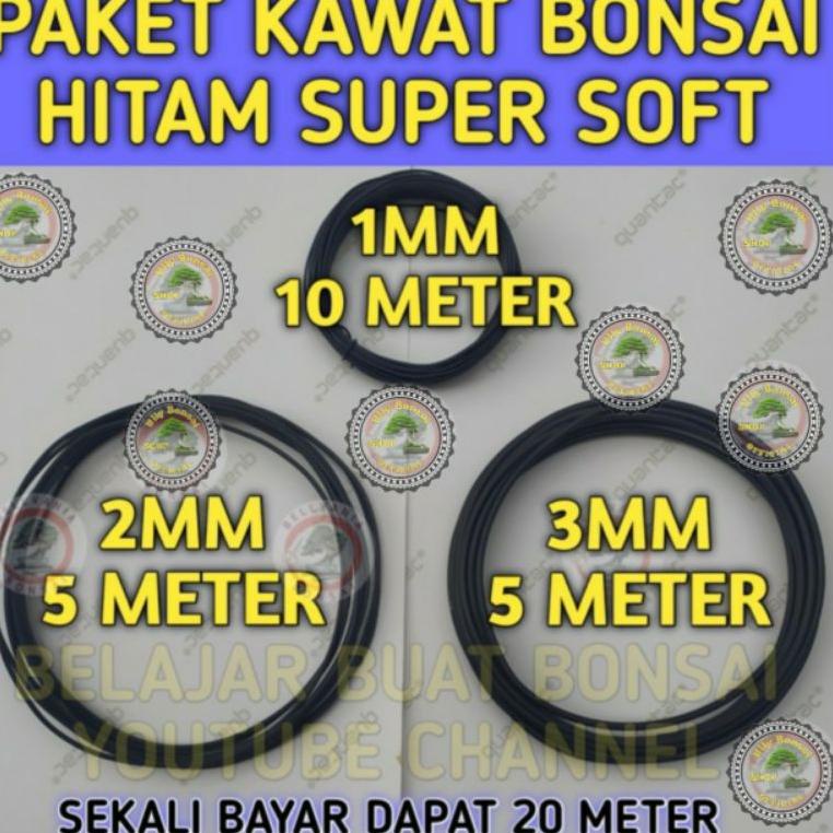 

❇Terbaru❃ KAWAT BONSAI HITAM PAKET 1MM10M 2MM5M 3MM5M 69
