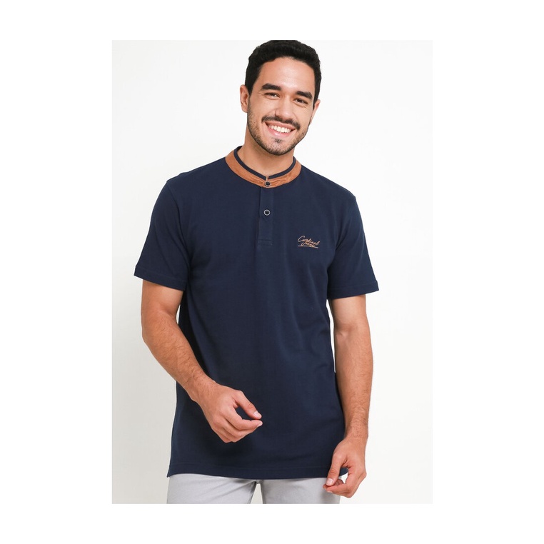 BAJU KAOS POLO PRIA CARDINAL ORIGINAL LENGAN PENDEK BIRU NAVY CA03