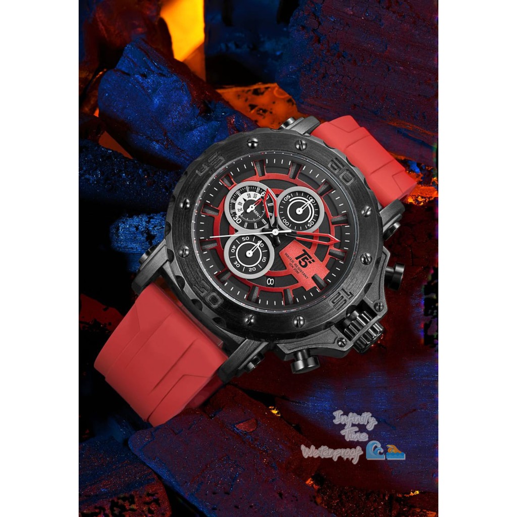 Jam Tangan Cowok T5 H3865G H3865 3865 Analog Chrono dan Tanggal Aktif Kualitas Original Waterproof