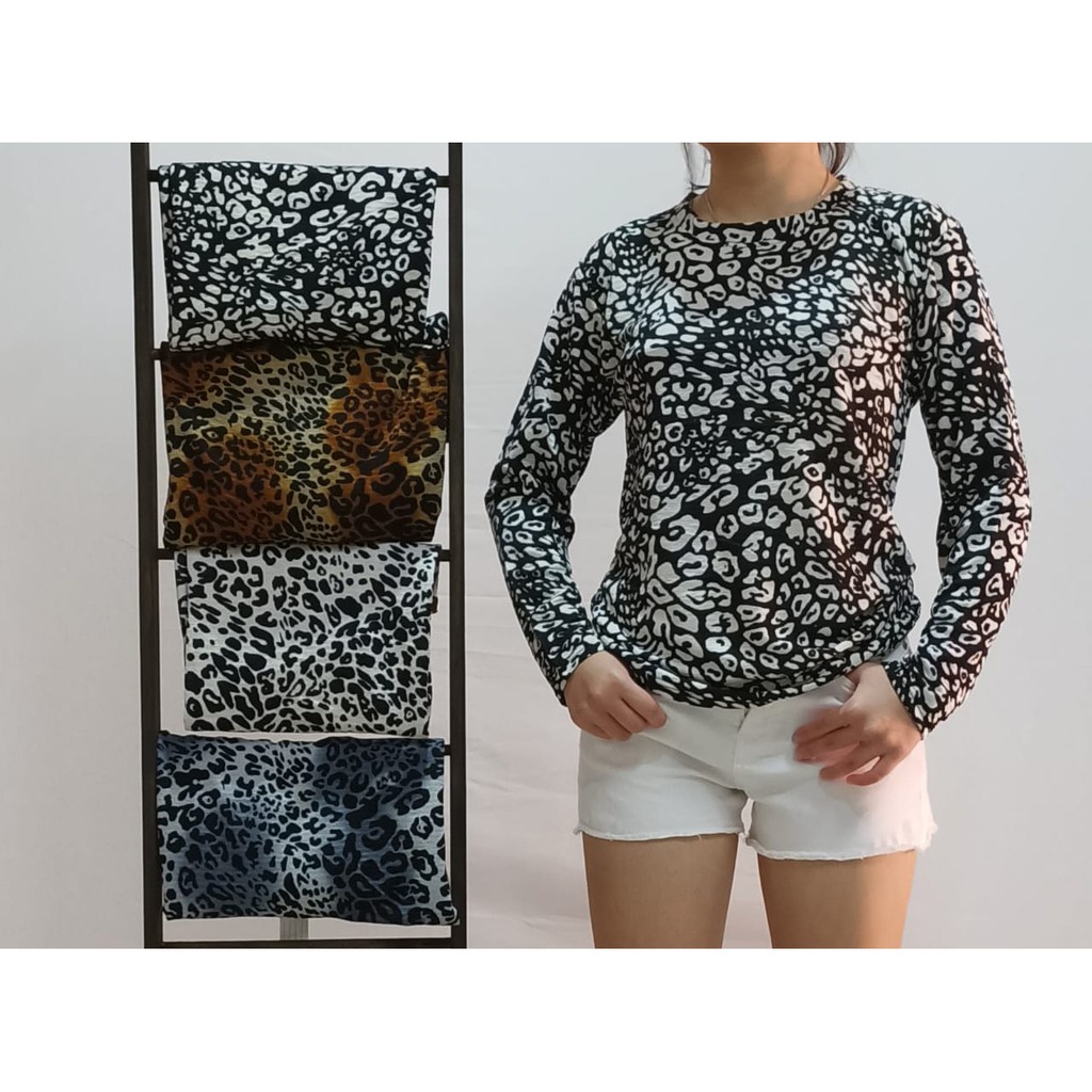 Rumah bude / baju lengan panjang wanita / baju model spandex printing / baju kasual wanita