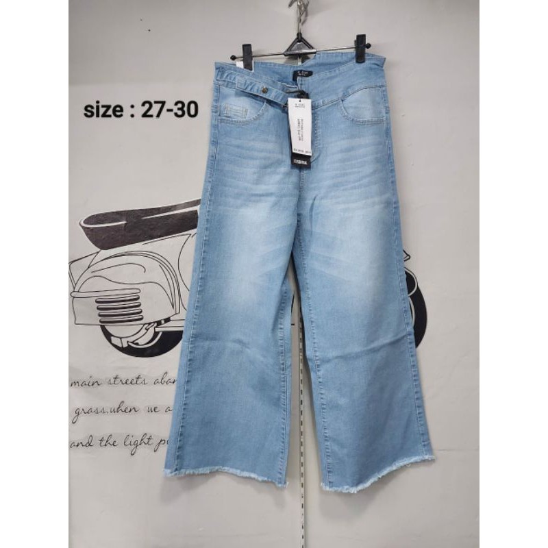 kulot jeans cewe / celana jeans import wanita / upgrade jeans