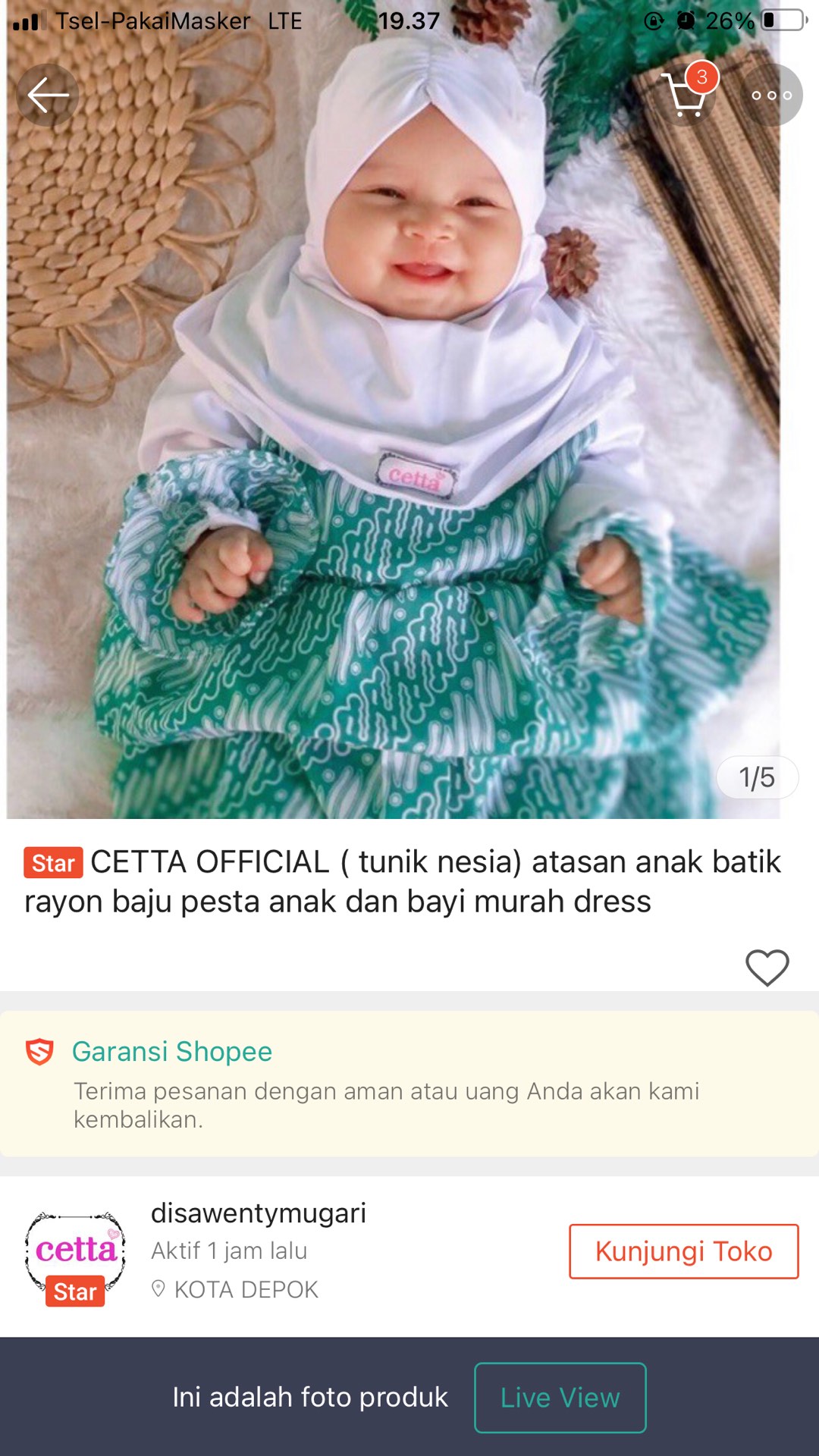 Cetta Official ( Tunik Nesia) Atasan Anak Batik Rayon Baju Pesta Anak Dan Bayi Murah Dress
