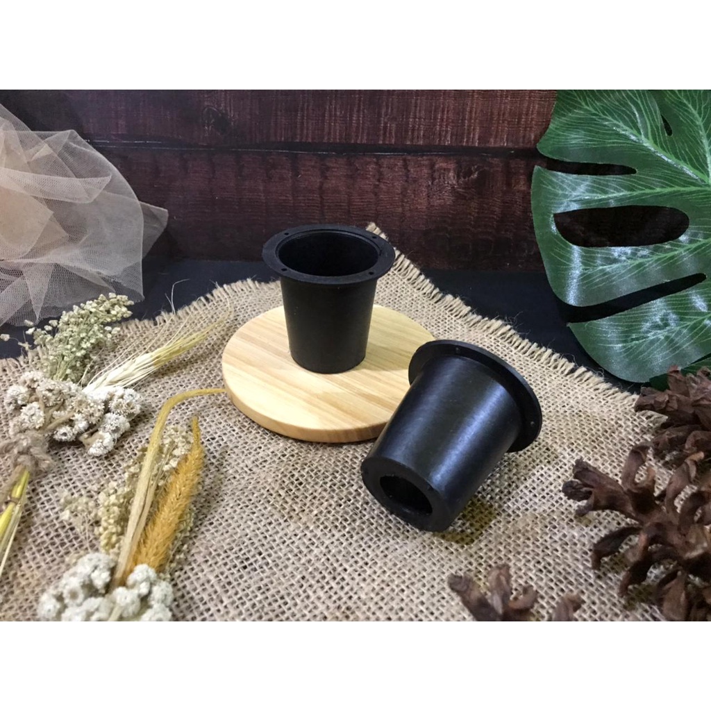 Netpot Hidroponik 5cm Tanpa Lubang Samping Hitam
