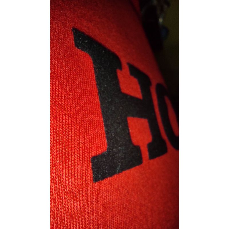 KAOS CUSTOM TIMBUL  FLOCKING BLUDRU/Area Sablon 24x5cm/Bahan Combed 30's