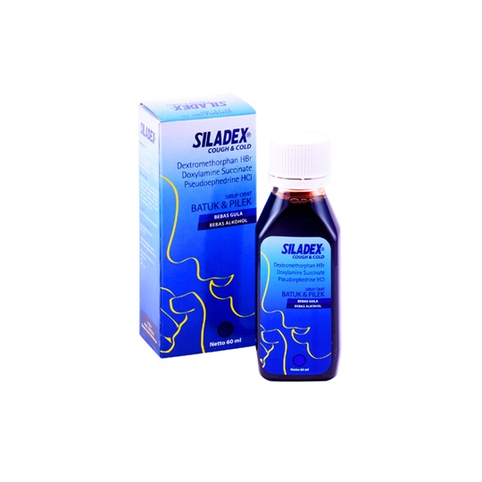 Siladex Biru Cough &amp; Cold 60ml Sirup Obat Batuk Pilek Tenggorokan Gatal