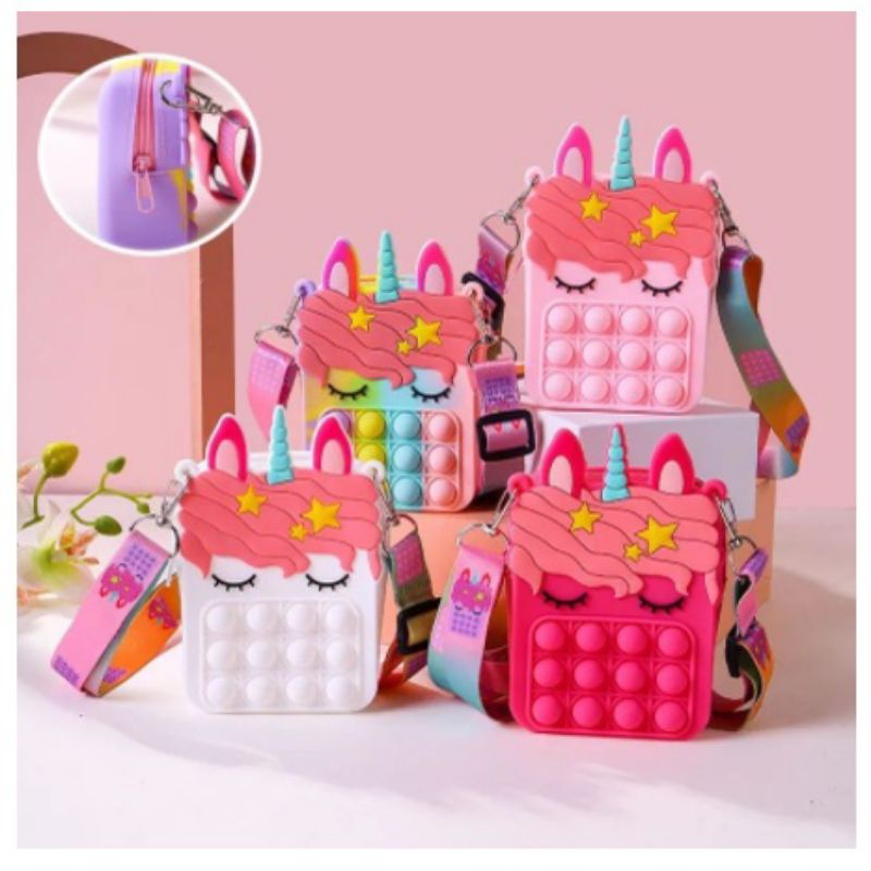 TAS POP IT | TAS POP IT UNICORN | TAS POP IT RAINBOW |TAS POP IT MURAH |TAS SLEMPANG ANAK UNICORN