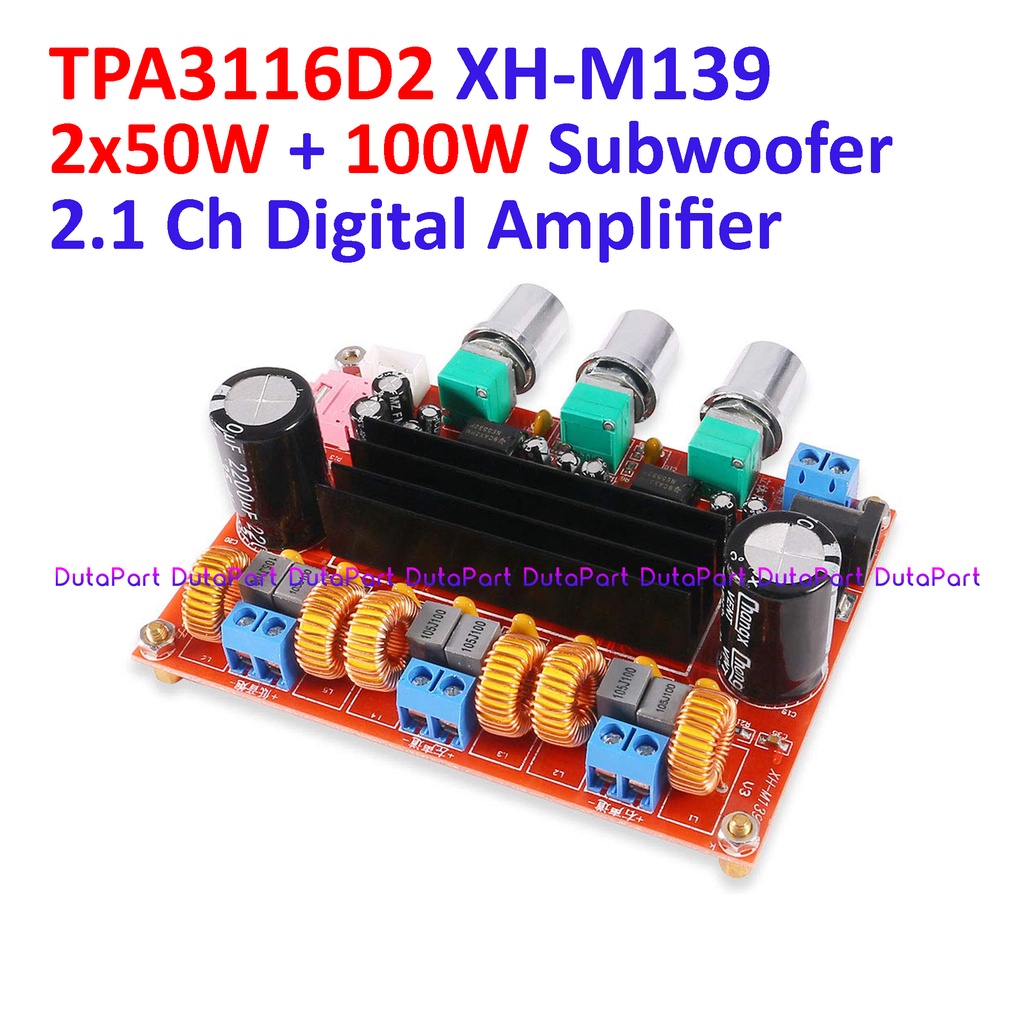 TPA3116D2 XH-M139 2x50W + 100W Subwoofer 2.1 Digital Power Amplifier