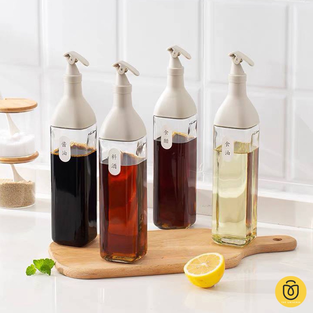 Botol Minyak Kaca 500ml Glass Oil Bottle Dispenser Pourer Botol Minyak Estetik - HW032