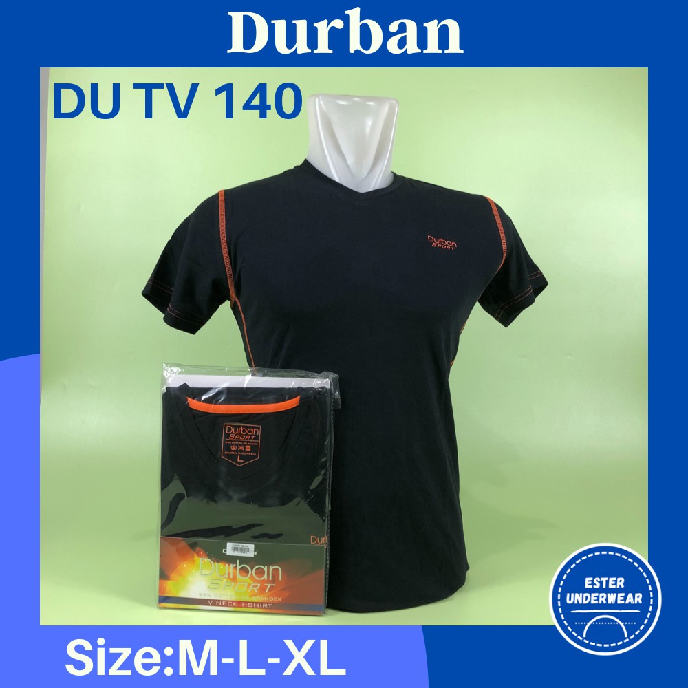 KAOS OBLONG DURBAN V-NECK DU TV 140 B/W  ISI-1 PCS