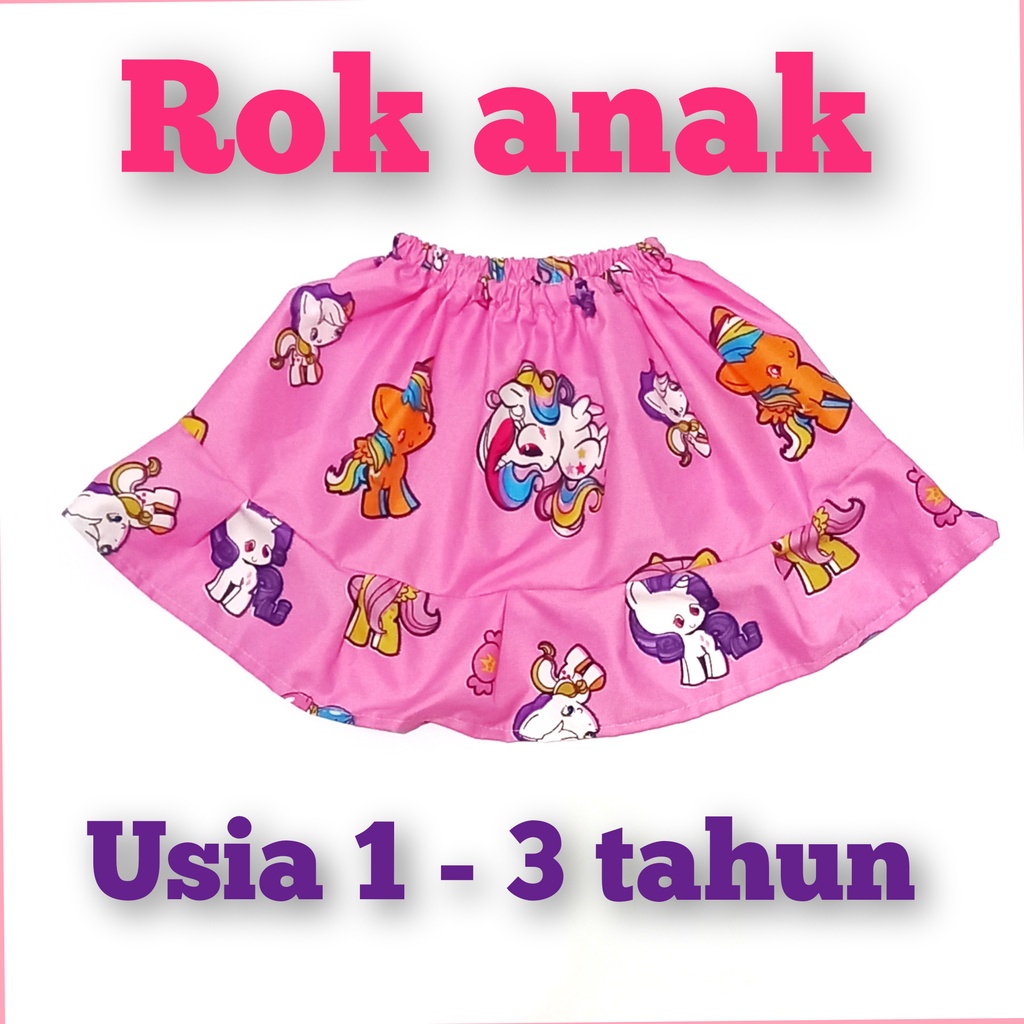 ROK ANAK MINI PEREMPUAN KATUN HALUS USIA 1 2 3 TAHUN