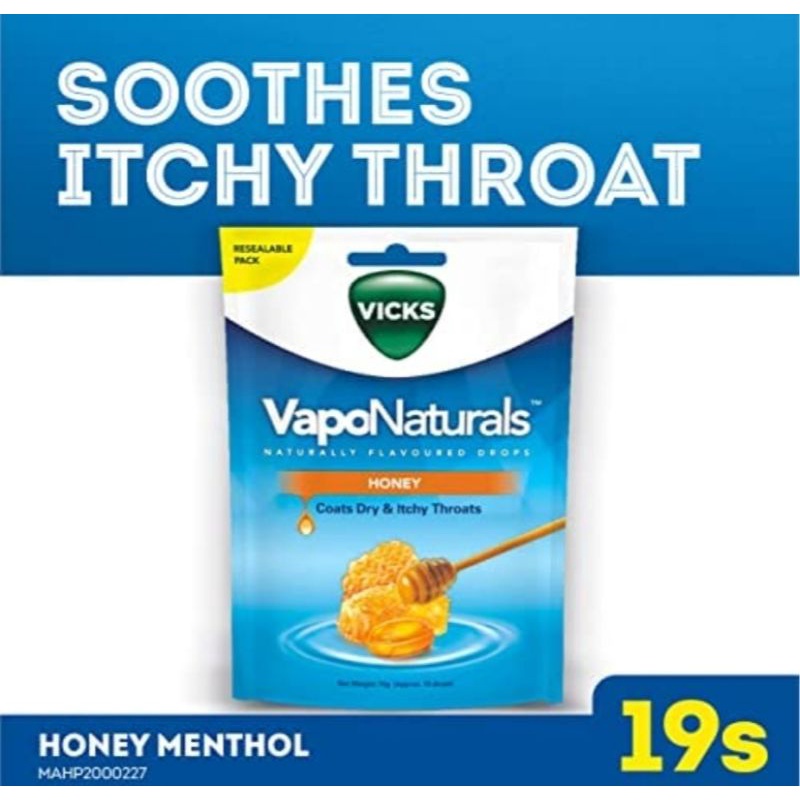 Vicks VapoNaturals Lemon Menthol / Honey 19 Lozenges