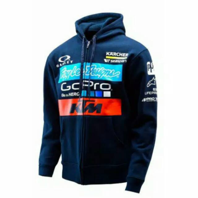 jaket motor racing ktm go pro navy