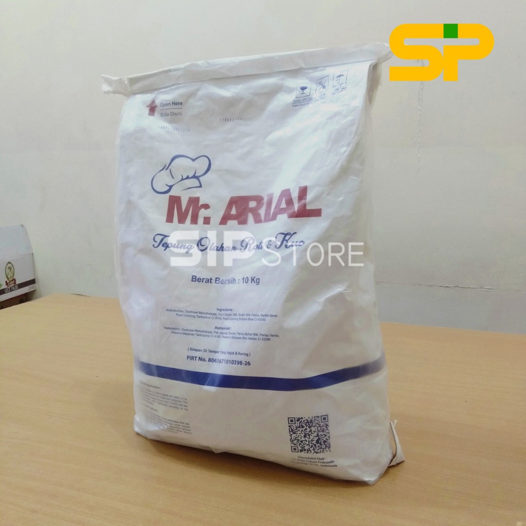 MR. ARIAL Tepung Olahan Roti &amp; Kue / Susu Bubuk / Tepung Premix / Milk Replacer 10kg