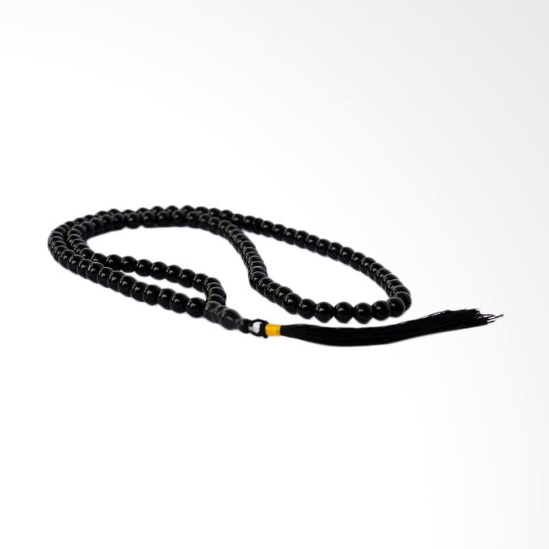 [Bayar di Tempat] Tasbih Batu Black Jade Onyx Asli Natural - 99 Butir