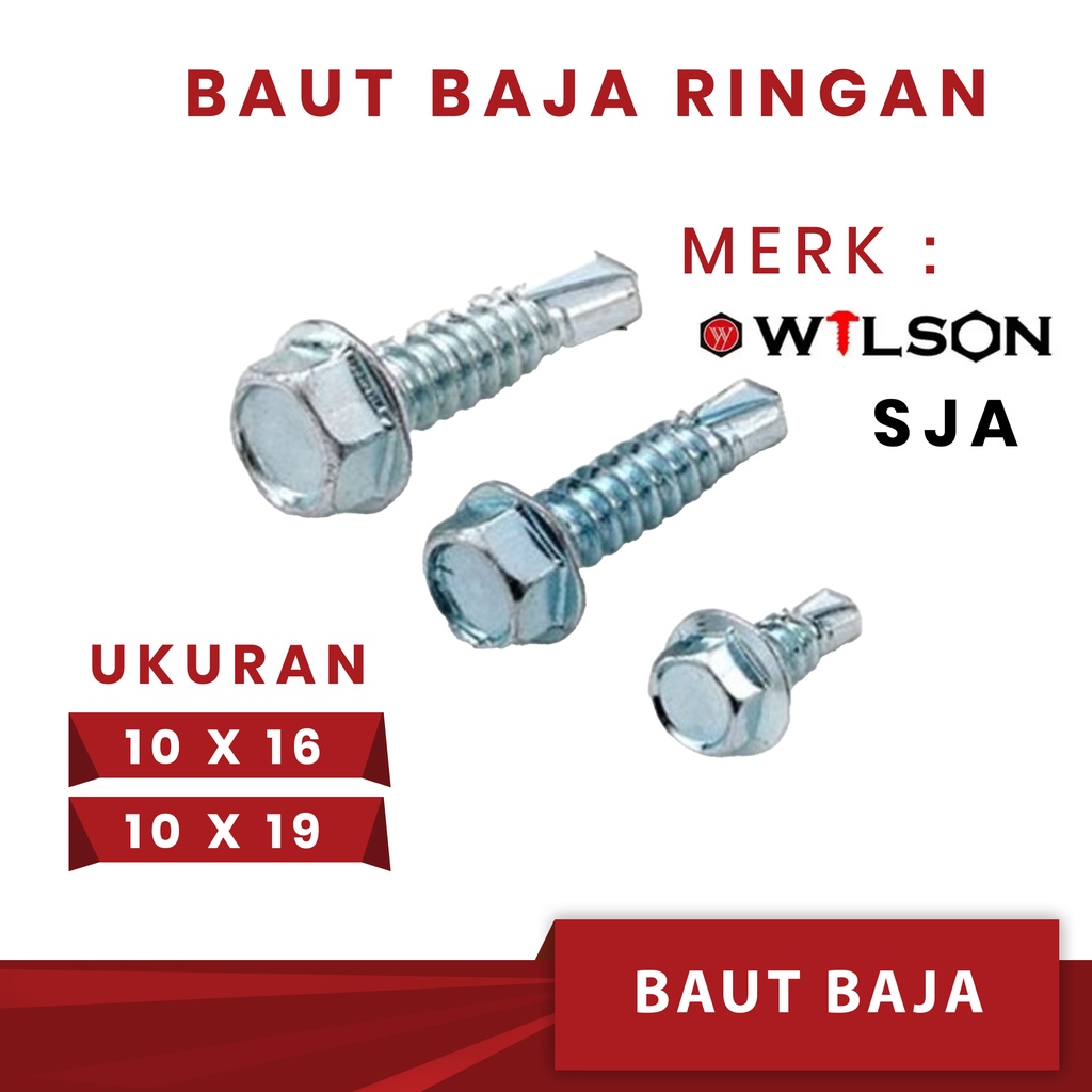 BAUT / BAUT BAJA / BAUT BAJA RINGAN / SKRUP BAJA / BAUT BAJA RINGAN WILSON 10X16 10X19