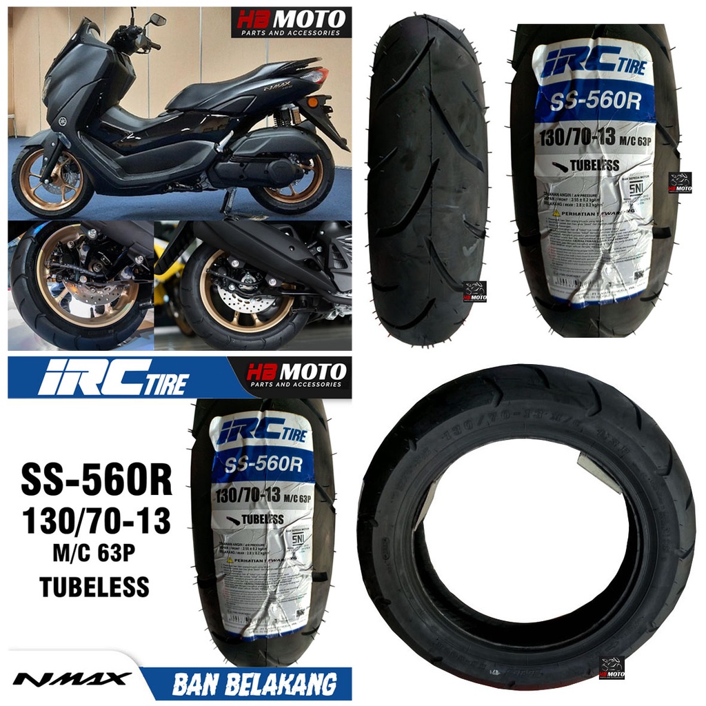 IRC Ban Belakang NMAX SS-560R 130/70-13 M/C 63P TUBELESS/IRC SS-560R 130/70-13 m/c 63P/ Ban Motor Tu
