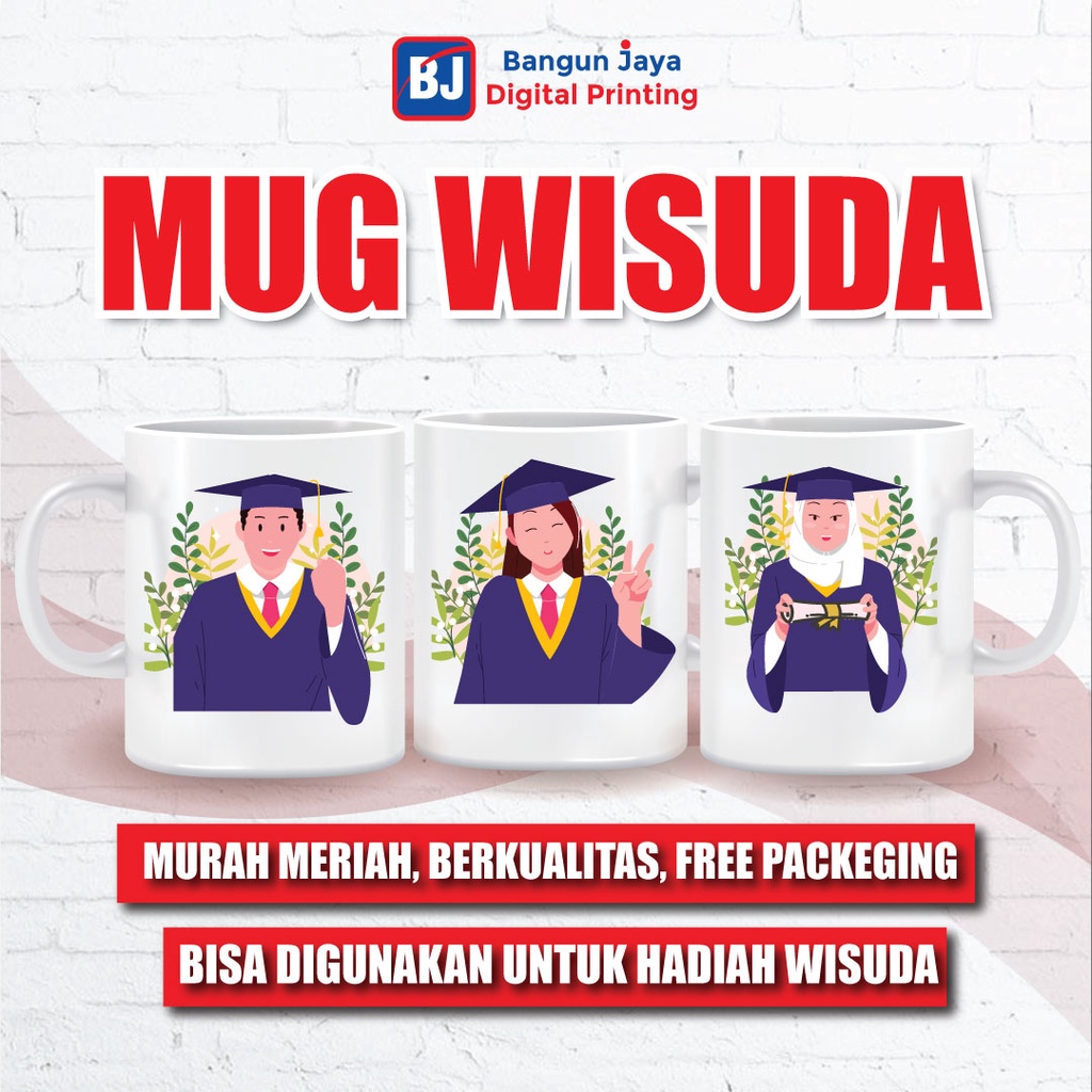 Mug Wisuda Custom Nama/Mug Wisuda Unik/Hadiah Unik/Hadiah Wisuda/Mug Murah/Mug/Mug Wisuda