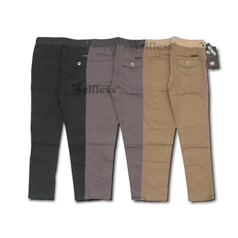 (COD) Celana Cinos Pinggang Karet (RIPPED) Cocok Kerja,Harian, Nongkrong (RIP PANJANG)