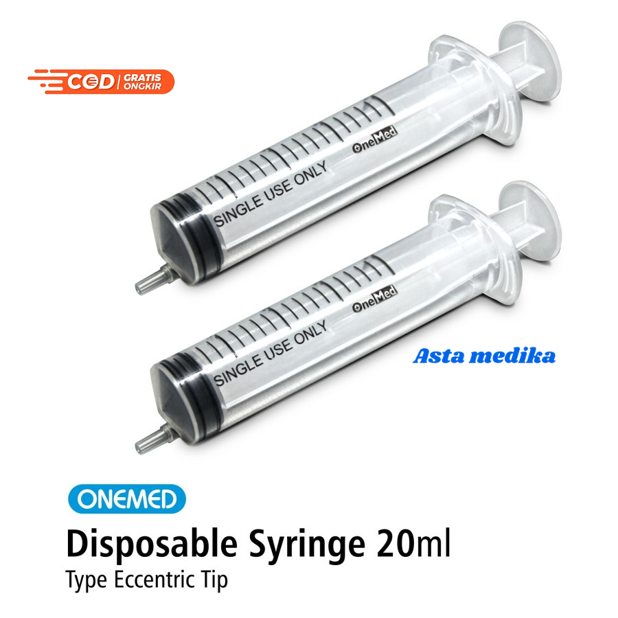 Spuit 50cc Lubang Samping Onemed  Syringe 50ml Onemed Eccentric Tip - Disposable Syringe Onemed 50cc Eccentric Tip