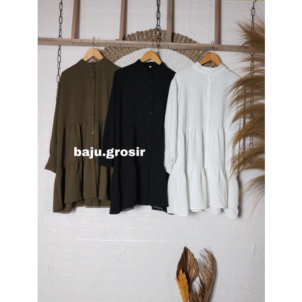 LALA blouse crinkle long tunik busui