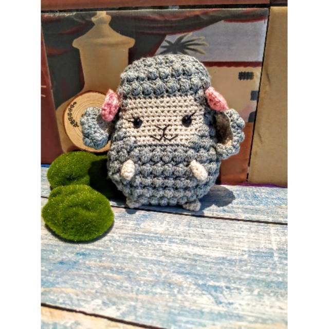 Amigurumi Boneka Handmade Kerajinan Tangan Rajutan  Grey 