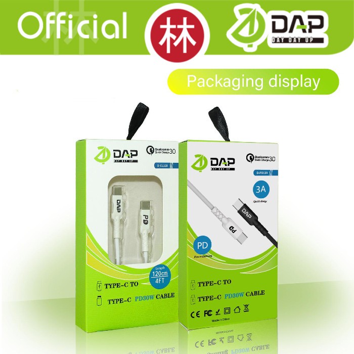 DAP D-PD120 Data Cable Type-C To Type-C PD3.0 1.2m