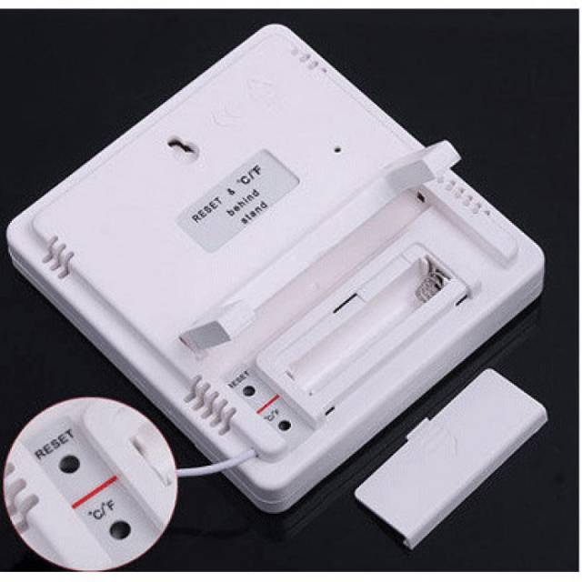 Taffware Pengukur Suhu Ruangan Digital Temperature Humidity Meter Clock