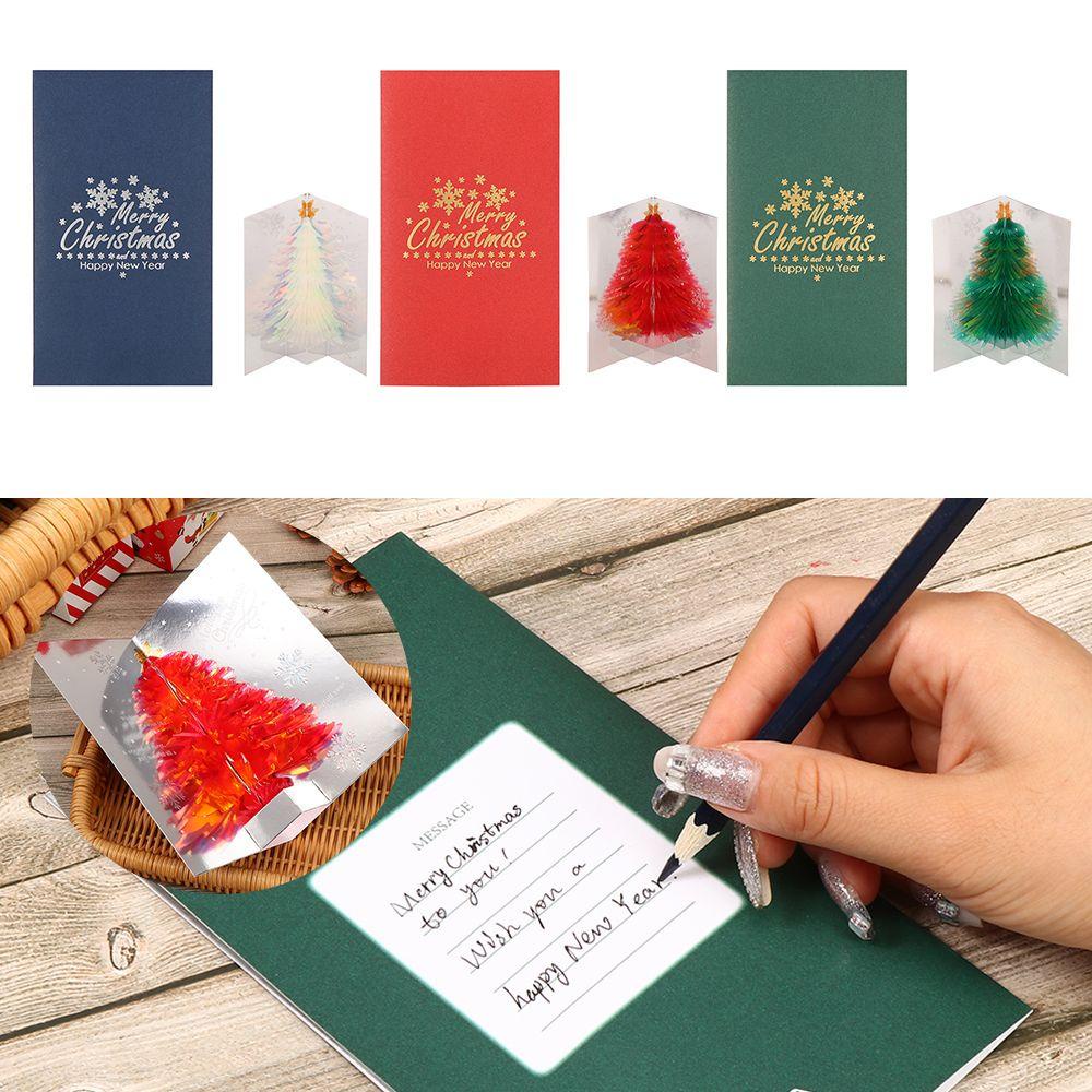 Solighter 3D Kartu Ucapan Kartu Pesan Holiday Card Handmade Dekorasi Natal