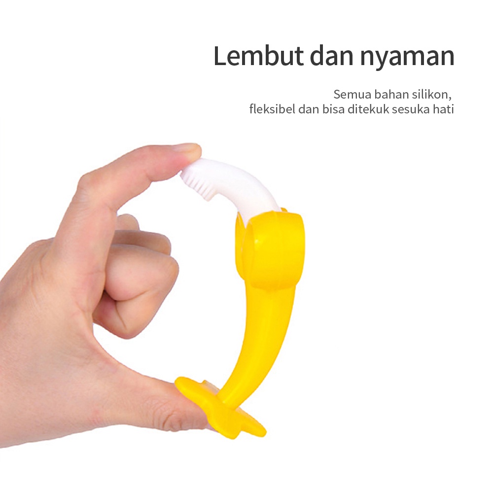 Sweetybayi  Banana teether bayi mainan gigitan bayi BPA Free