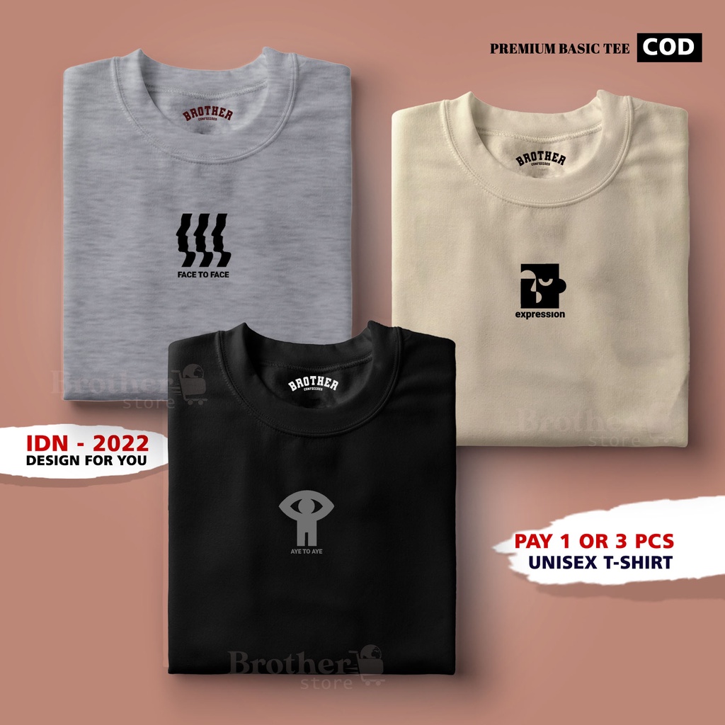 BUY 1 OR 3 PCS ( PROMO COD ) BROTHER STORE / Kaos Distro100% Catoon Combed 30s / EYE TO EYE