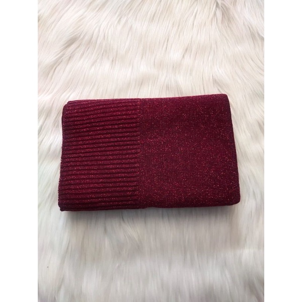 PASMINA RAJUT GLITTER PREMIUM/ PASHMINA RAJUT GLITTER/ HIJAB RAJUT GLITTER/ cocok tuk pengantin dan acara formal-MARUN