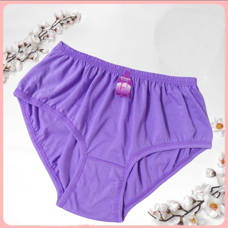 Celana Dalam Wanita Polos Katun (T-02) 6 PCS  Elastis CD Ibu HAMIL JUMBO 5L 4L 3L XL L M