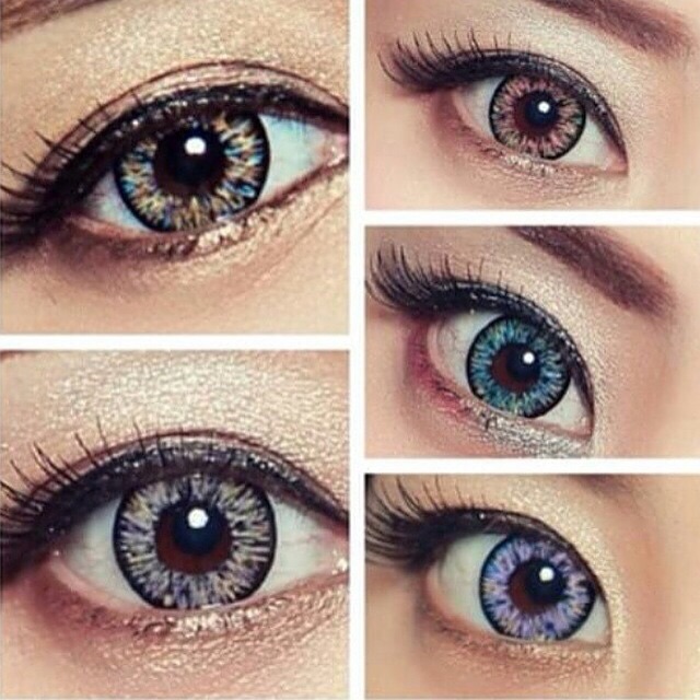 Softlens The dolly eye gray brown blue violet choco black pink