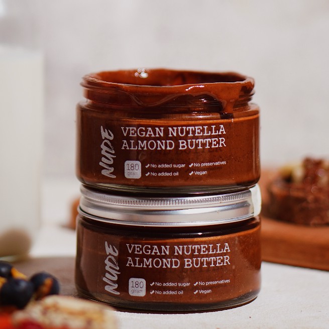 NUDE - Vegan Nutella Almond Butter 180g - NO ADDED SUGAR, Gluten Free