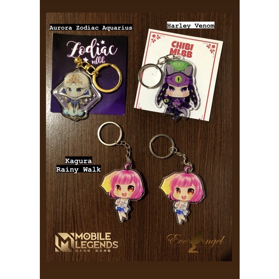 Keychain Mobile Legend | Gantungan kunci MLBB | Aurora Harley Kagura