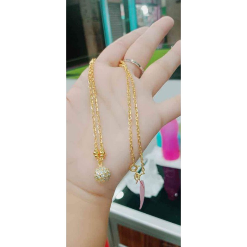 kalung+liontin dewasa emas muda kadar rendah berat 6,5gram