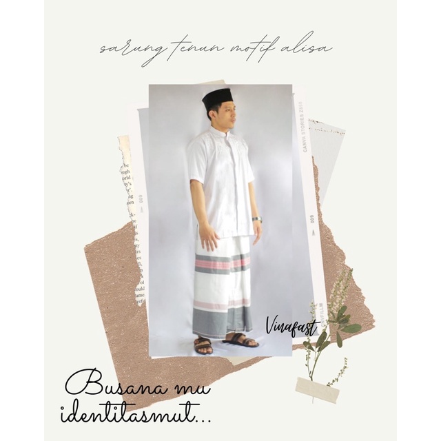 BAJU MUSLIM SARUNG MOTIF Doby Kain Tenun Shola Shalat Pesantren sarung Santri Muslim sarung Dewasa P