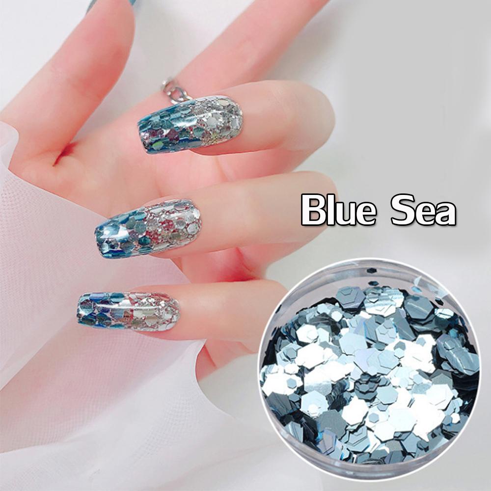 R-flower Nail Sequin Dekorasi Nail Art DIY Multi size Sparkling