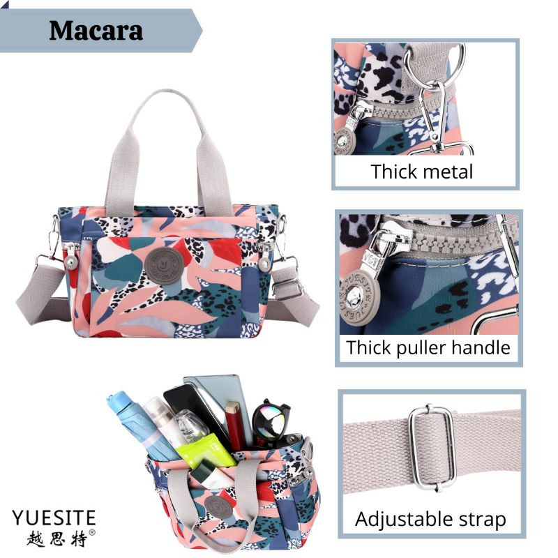 TAS WANITA TENTENG SELEMPANG YUESITE MACARA WATERPROOF ORIGINAL