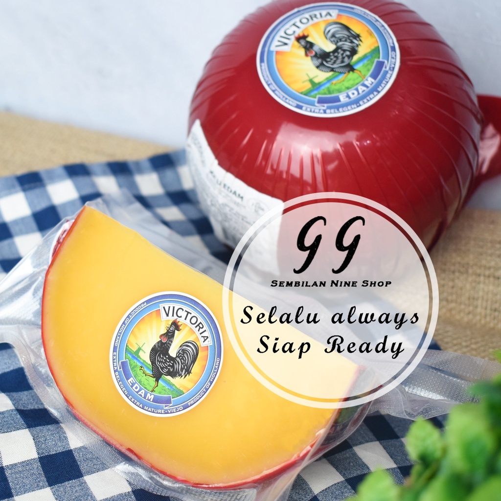 

Keju Edam Bola VICTORIA Sekitar 400 Gram EXTRA MATURE Cheese Ayam Hitam