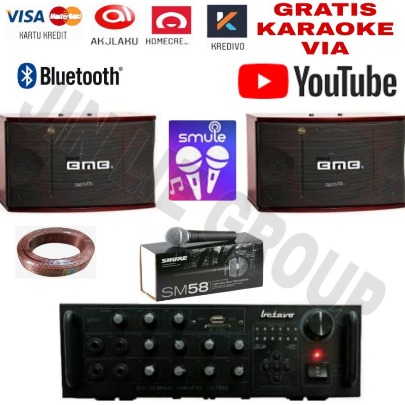GROSIR PAKET SOUND KARAOKE BMB 8 INCH BLUETOOTH YOUTUBE KARAOKE