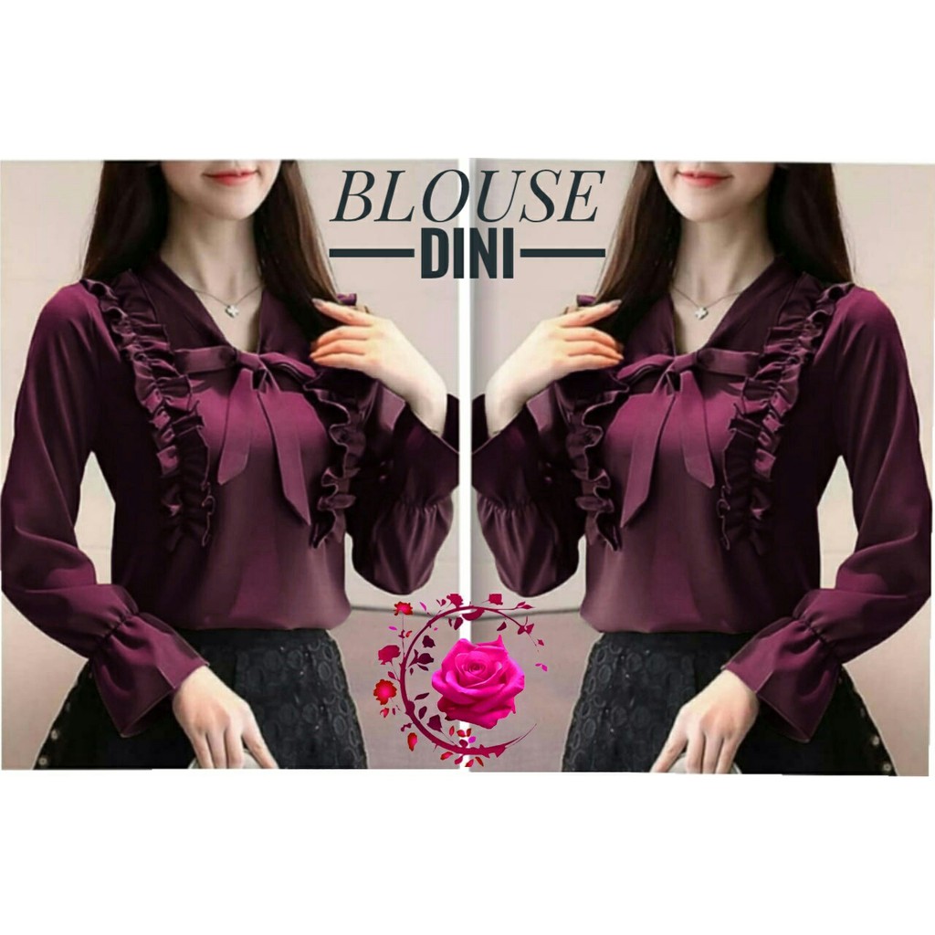 INDOBEST BLOUSE DINI / ATASAN FASHION WANITA / BAJU PESTA LENGAN PANJANG PARTY