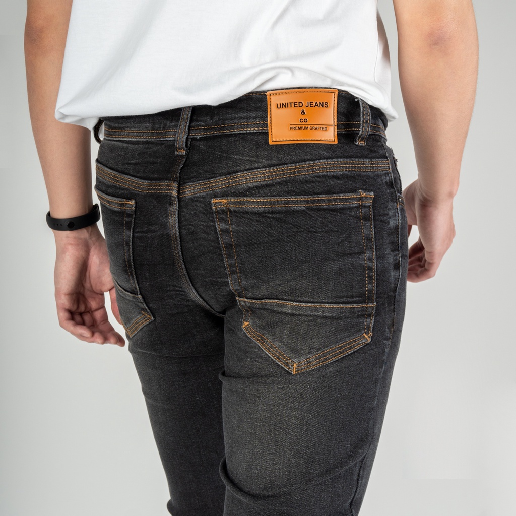 UNITEDJEANS - Celana Slim Fit Jeans Pria Bahan Stretch Denim - Exodius Black - (UJ-30)