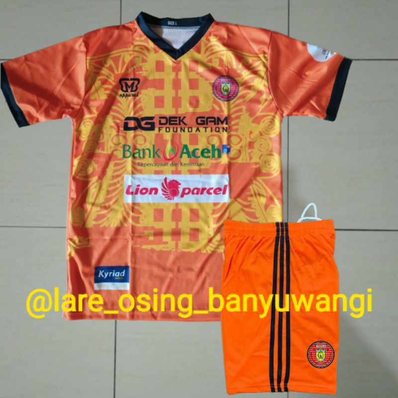 JERSEY PERSIRAJA ACEH HOME 2020 LIGA 1 SHOPEE ORANGE JERSEY CELANA TERBARU PRINTING LOKAL