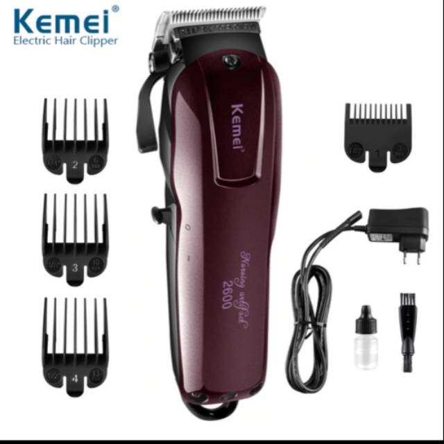 Alat Cukur Rambut Rechargeable Kemei ORIGINAL Km-2600 - Alat Cukur Rambut Cas