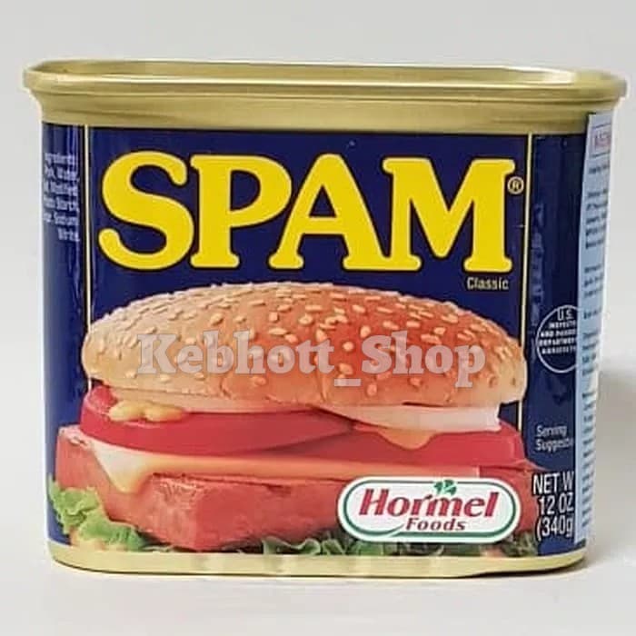 

Hormel foods Spam Classic Clasic cornet ham 340 gr kornet daging babi