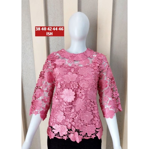 ATASAN BROKAT PINK BOUTIQUE WANITA PREMIUM BANGKOK