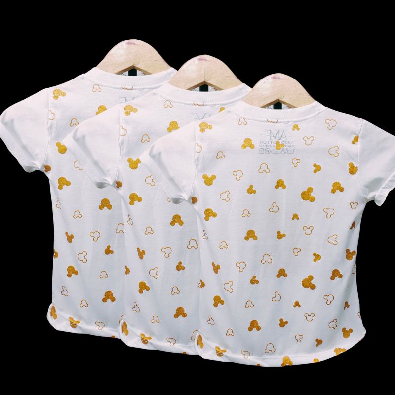 BAJU KAOS ANAK CEWEK Bayi 3 bulan s/d 10 tahun Fullprint Katun - Mouse