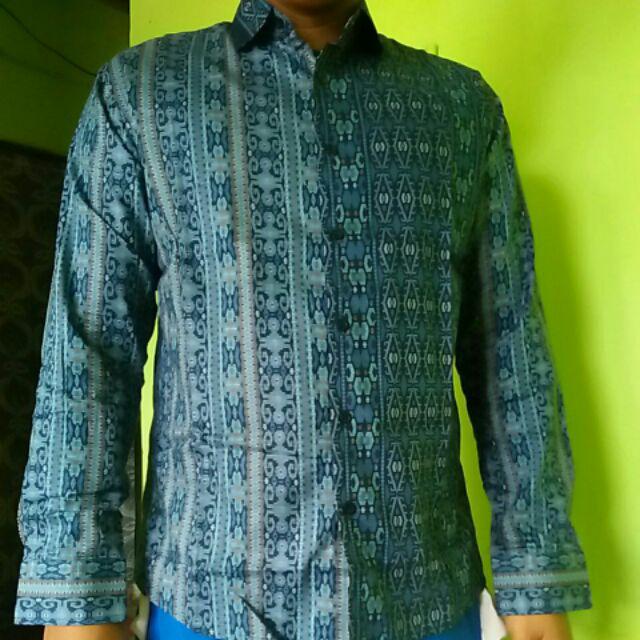 Odza Baju Kemeja Batik Pria Lengan Panjang Model Slimfit Modern